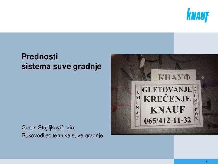 KA 2012 - Prednosti sistema suve gradnje