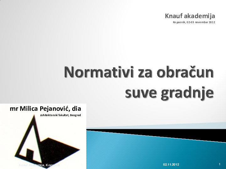 KA 2012 - Normativi za obračun suve gradnje