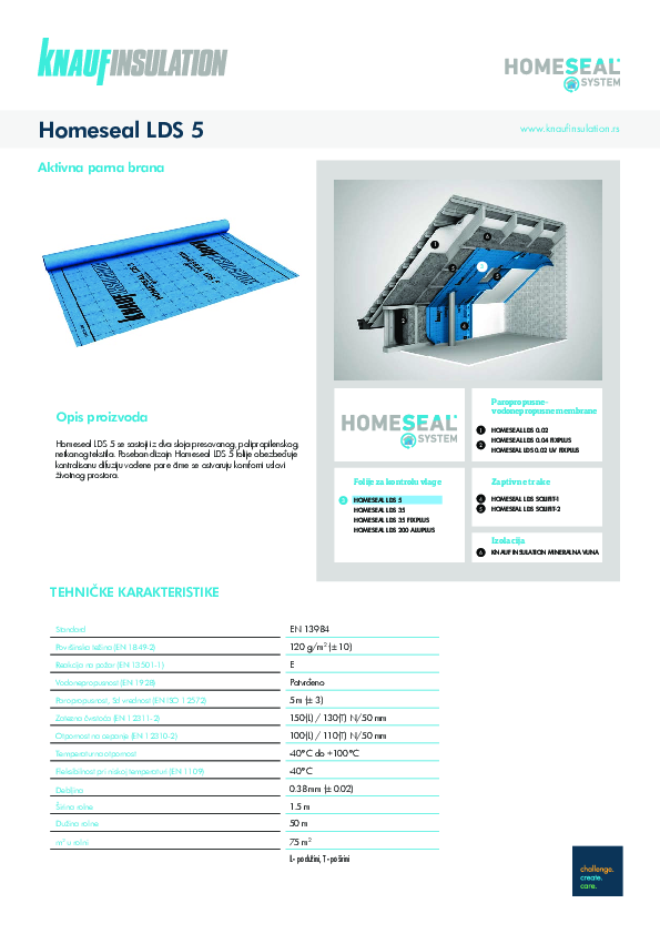 Tehnički list - Homeseal LDS 5