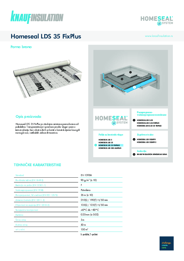 Tehnički list - Homeseal LDS 35 FixPlus