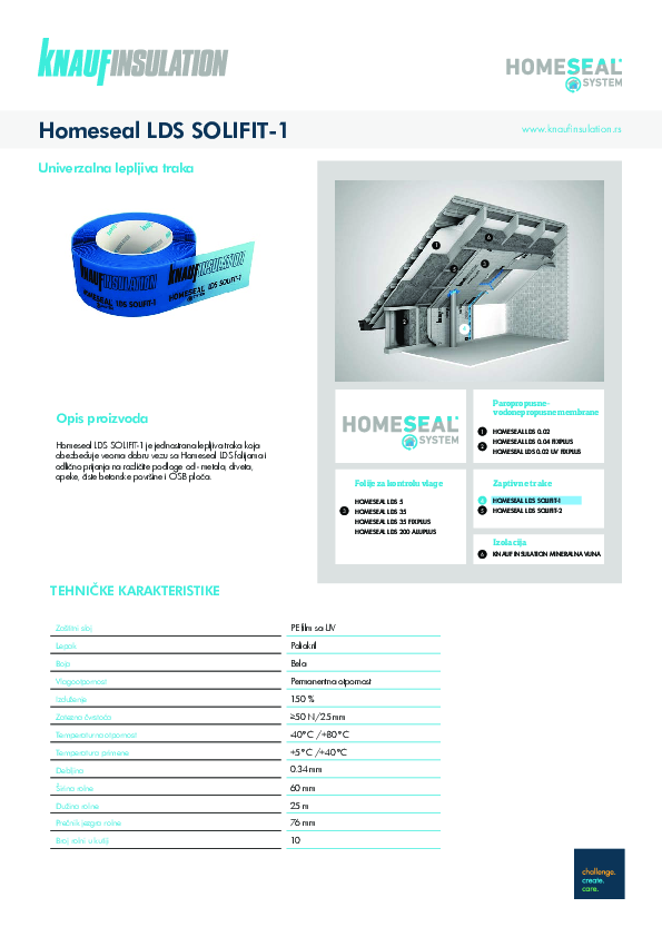 Tehnički list - Homeseal LDS Solifit 1