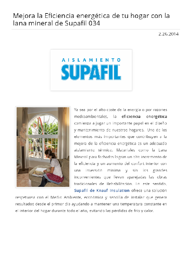 Aislamiento Supafil