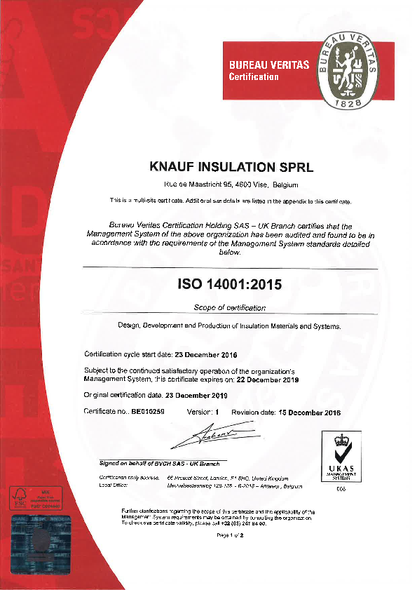 Certificat mediu ISO 14001