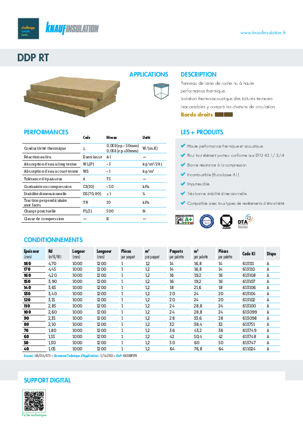 Fiche Produit - DDP RT