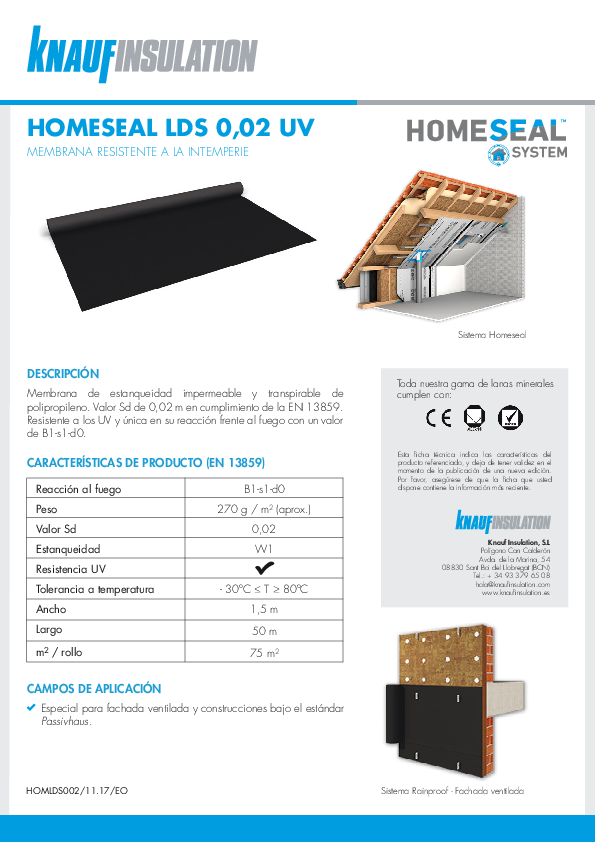 FICHA TÉCNICA - Homeseal LDS 0,02 UV