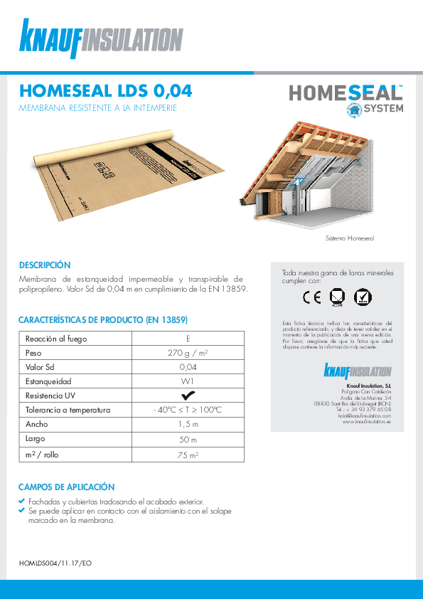 FICHA TÉCNICA - Homeseal LDS 0,04