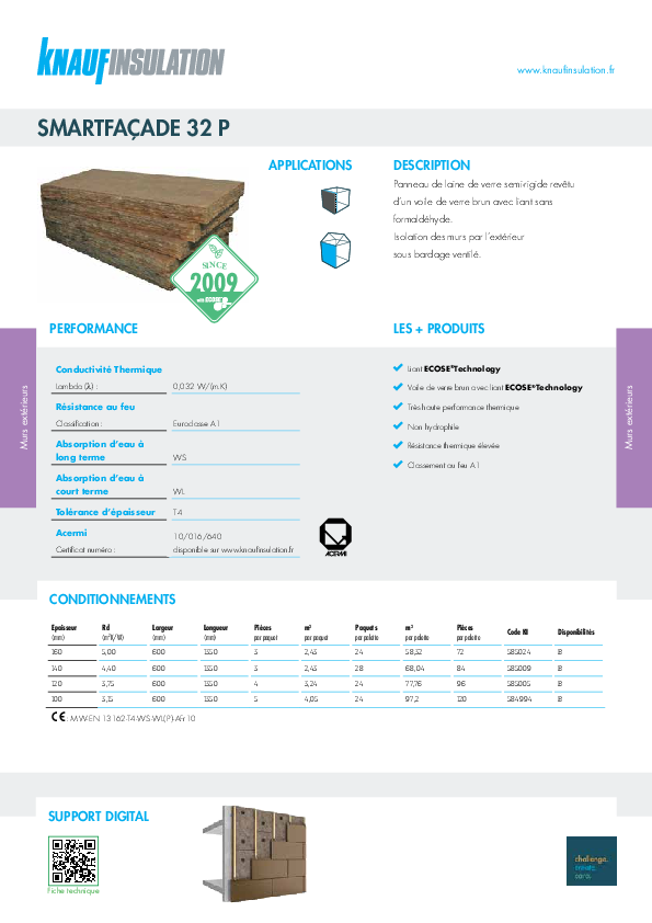 Smartfaçade 032 P - Fiche technique - Produit