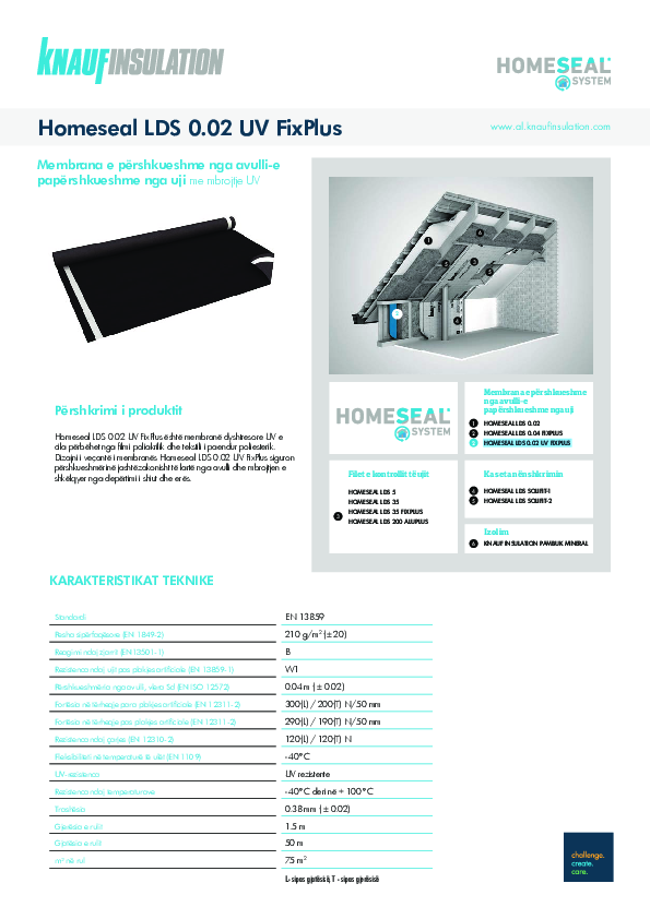 Fleta teknike - Homeseal LDS 0,02 UV FixPlus