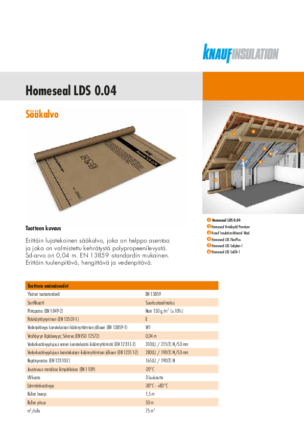 Tuoteesite Homseal LDS 0.04