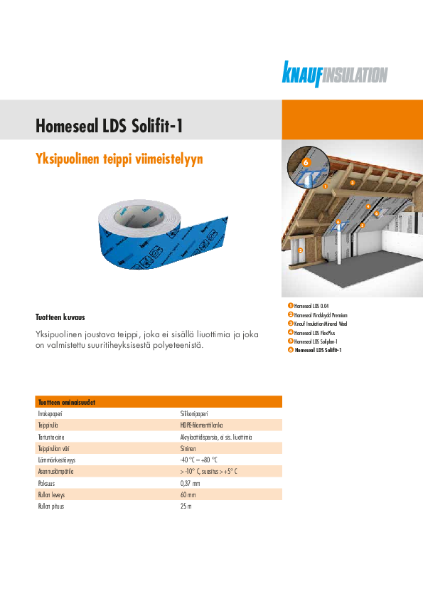 Tuoteesite Homeseal solifit