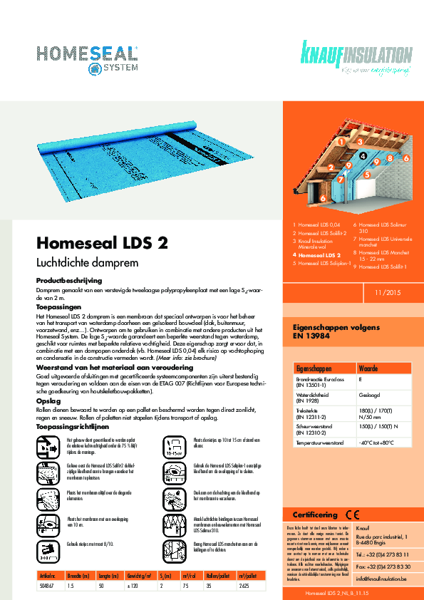 Homeseal LDS 2 - Technische fiche - Product