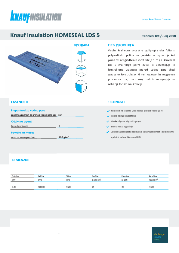 Tehnični list - Homeseal LDS 5