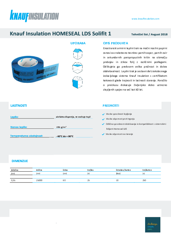 Tehnični list - Homeseal LDS Solifit 1