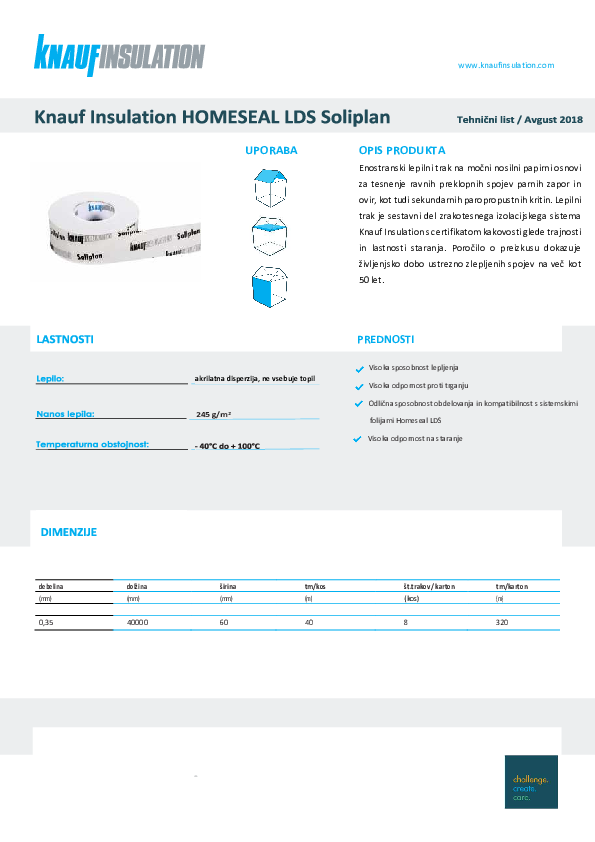 Tehnični list - Homeseal LDS Soliplan