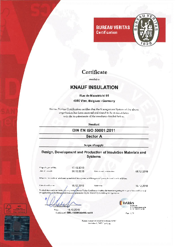 Certificat consum energetic ISO 50001