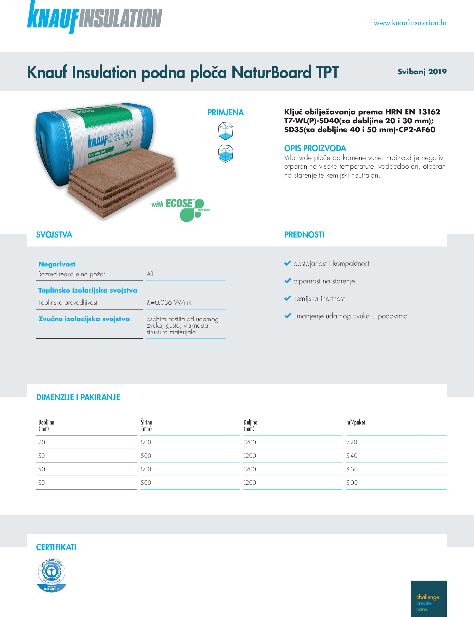 Knauf Insulation podna ploča NaturBoard TPT