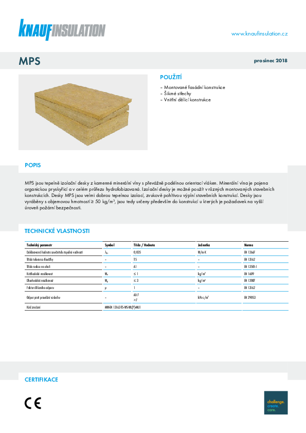 Technický list MPS