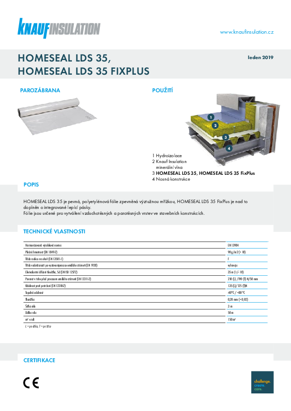 Technický list HOMESEAL LDS 35 FixPlus