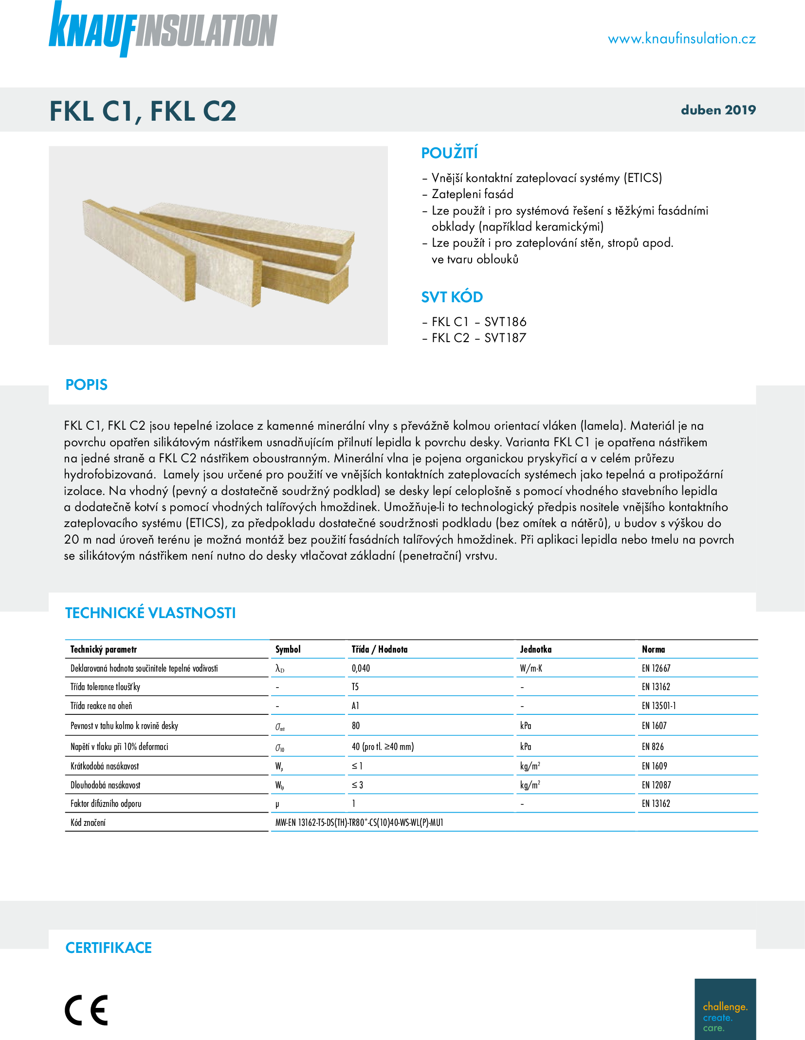 Technický list FKL C1