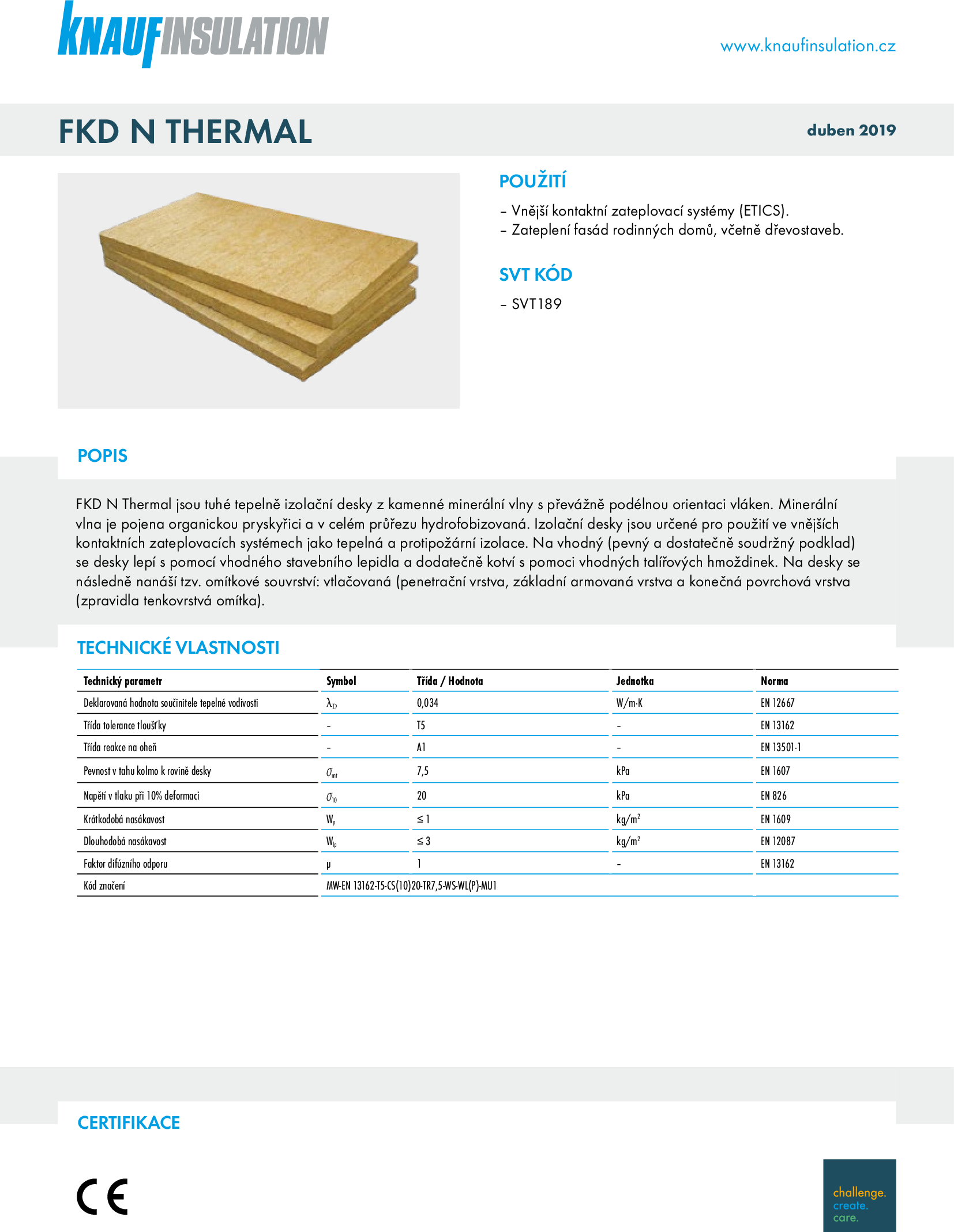 Technický list FKD N Thermal