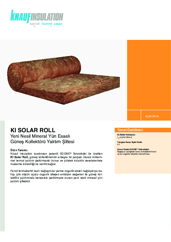 KI SOLAR ROLL TDS