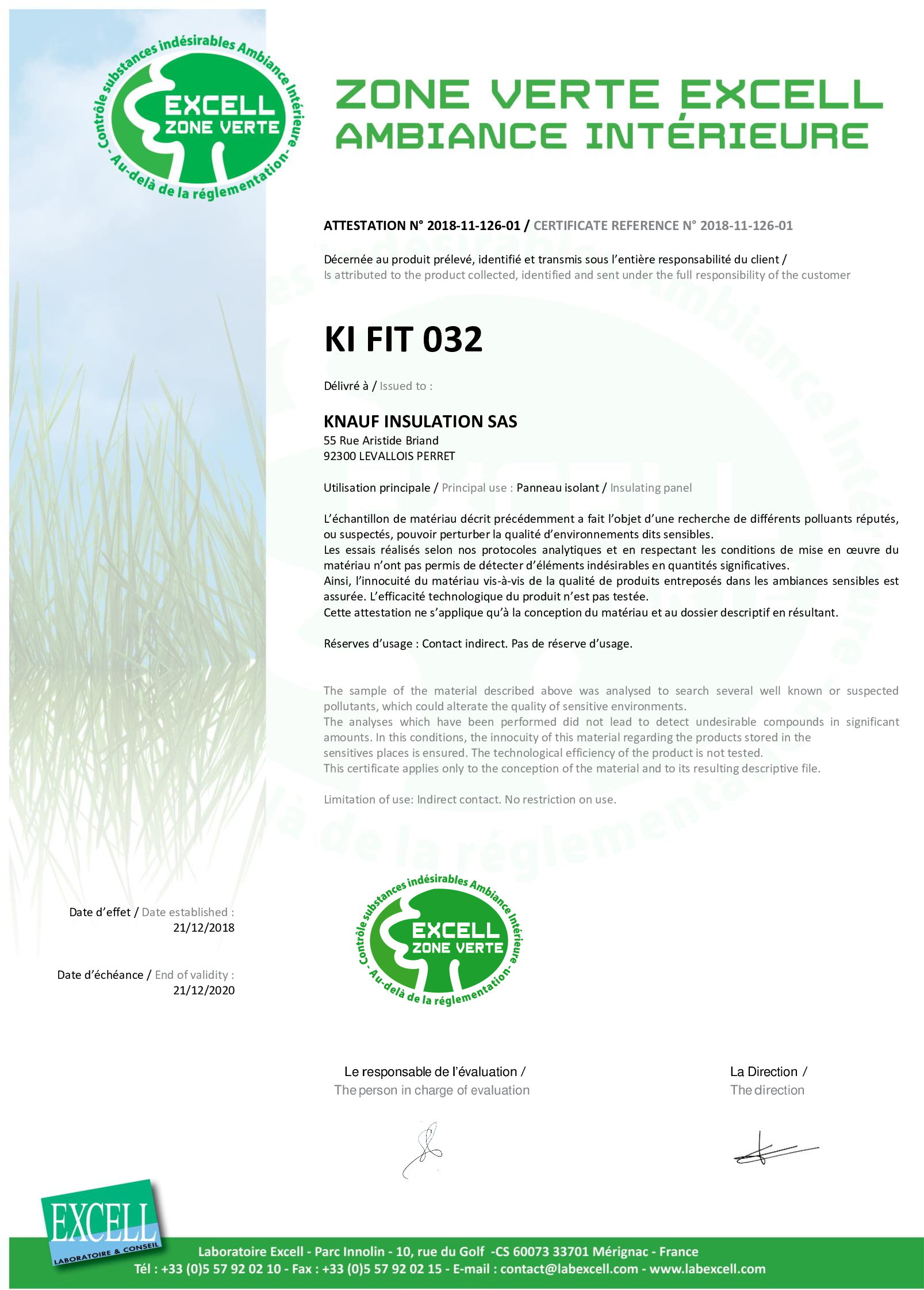 Label Excell KI FIT 032