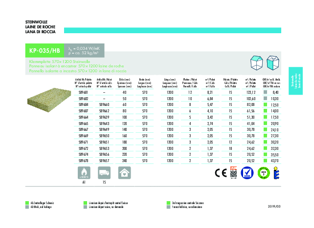 KP-035/HB  Liste de prix