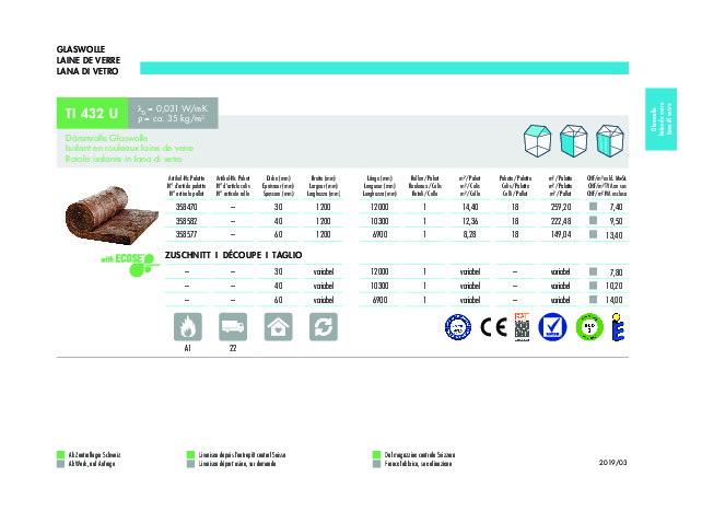 TI 432 U Liste de prix