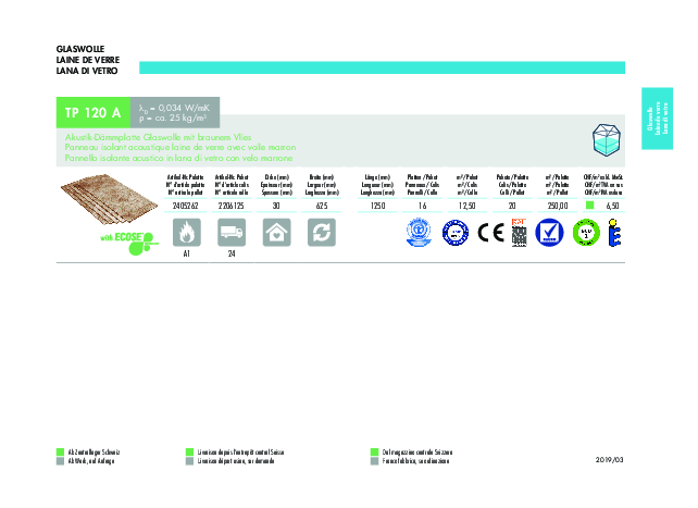 TP 120 A Preisliste