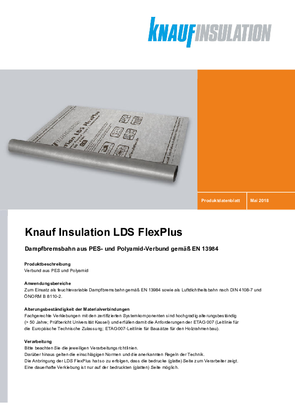 LDS FlexPlus, Produktdatenblatt