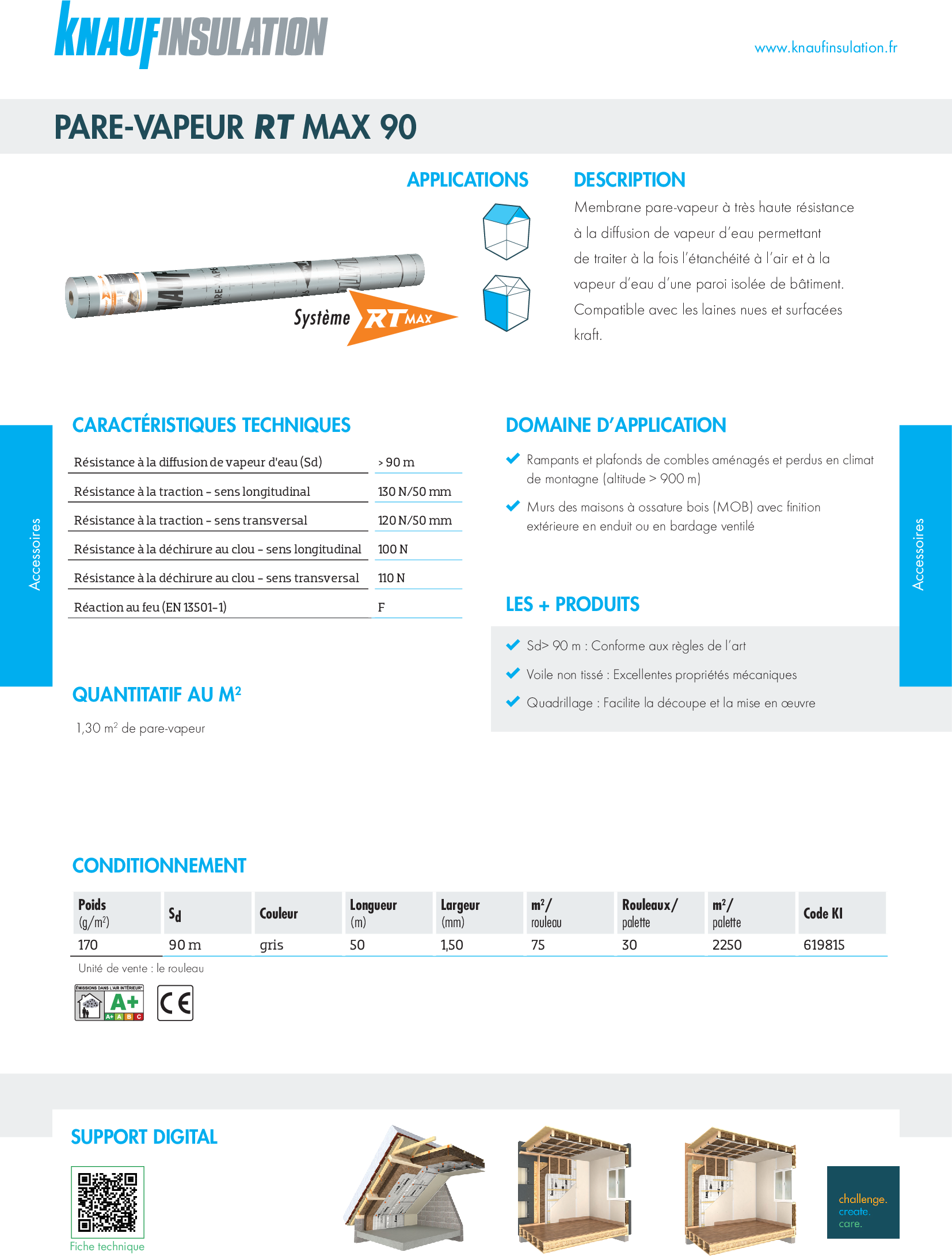 Fiche produit - Pare-vapeur RT MAX 90