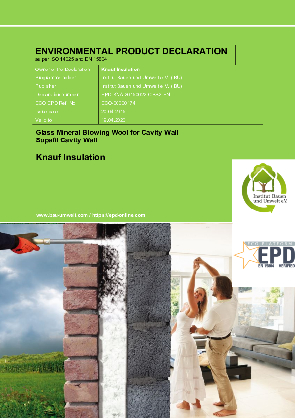 EPD - SUPAFIL Cavity Wall