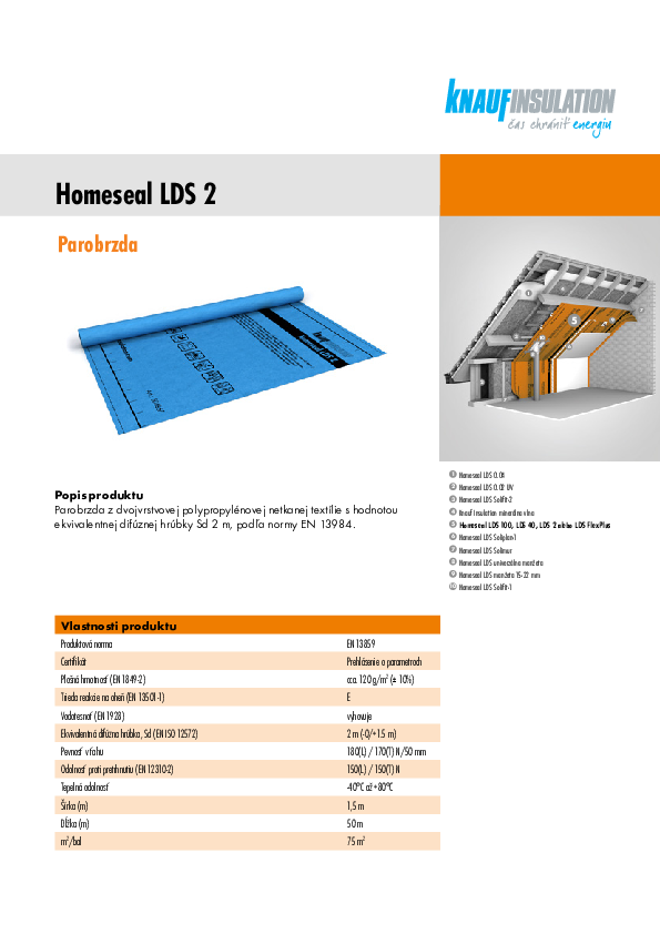 Technický list Homeseal LDS 2